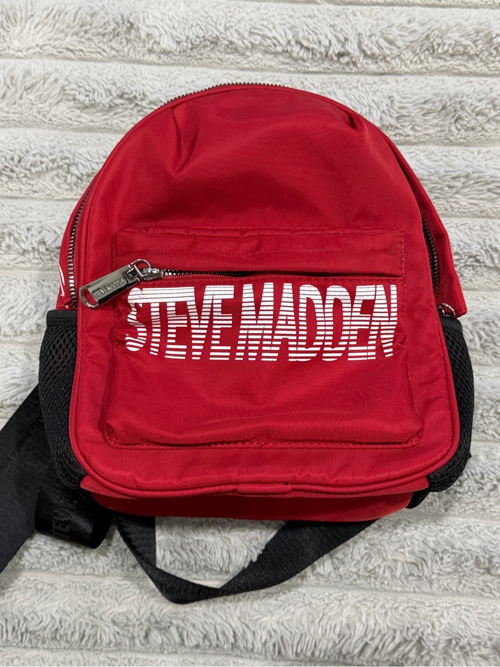 Steve Madden Red Logo Mini Backpack